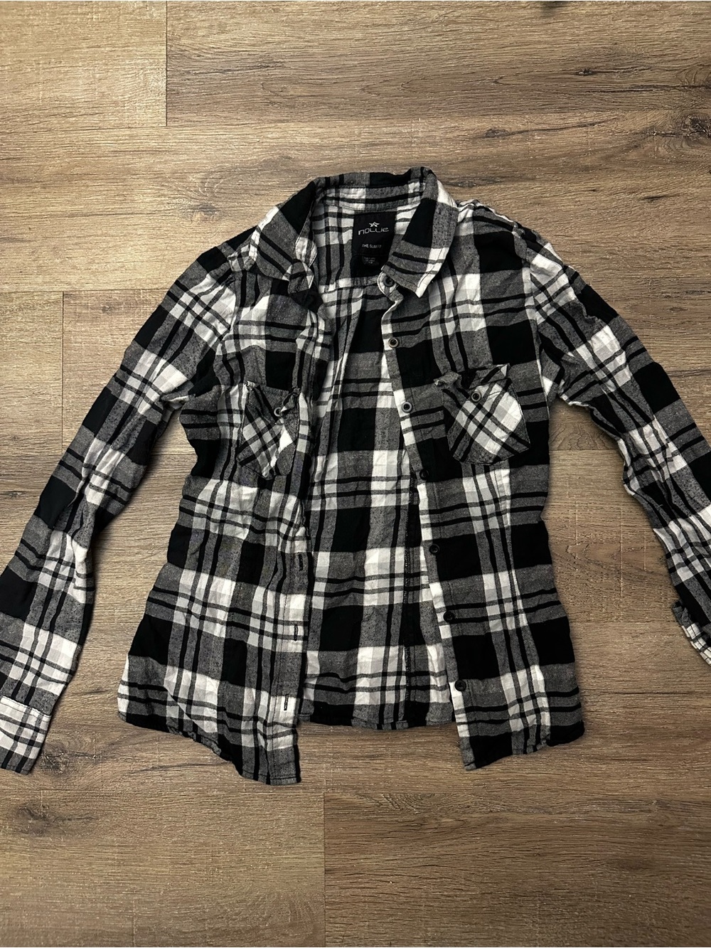Nollie Black and White Plaid Utility Jacket
